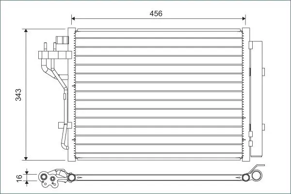 Radiateur climatisation VALEO 822629