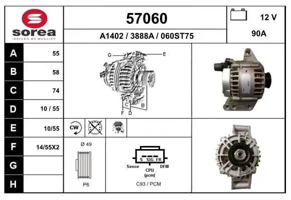 Alternateur EAI 57060