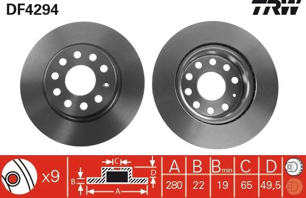 Disque de frein TRW DF4294