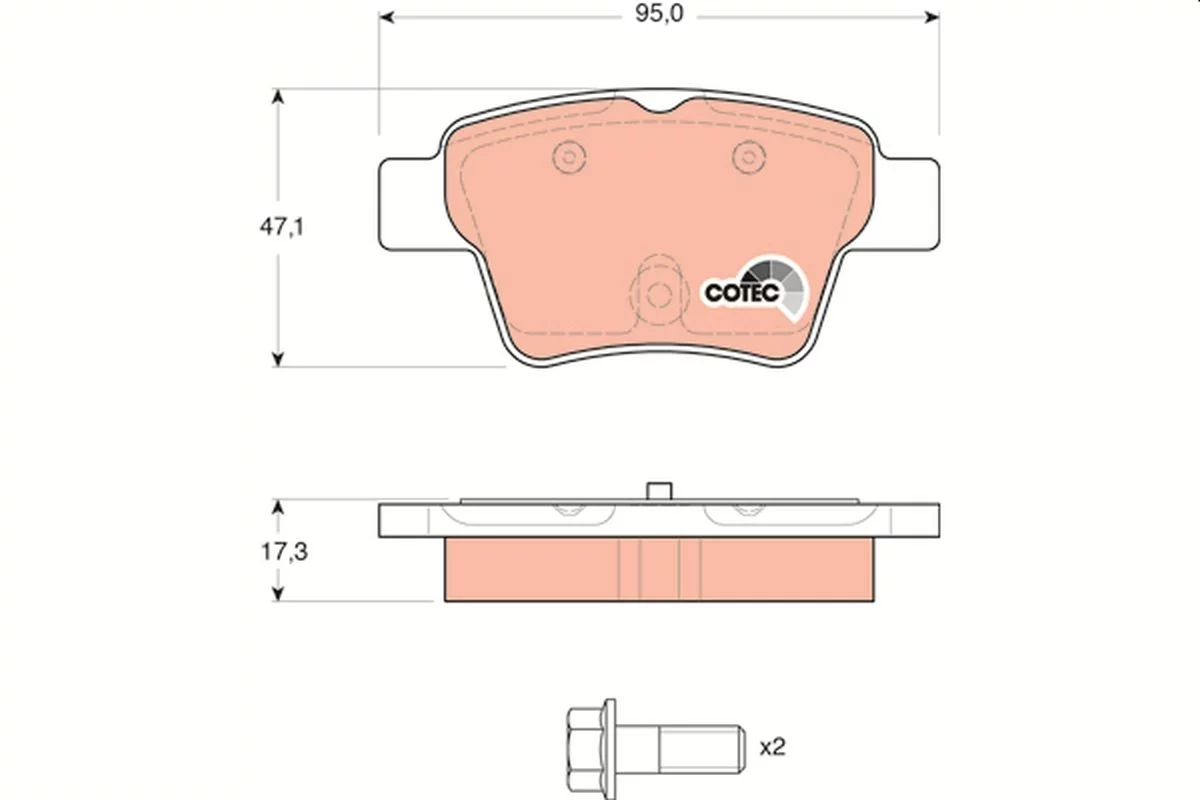 Kit de plaquettes de frein TRW GDB1620