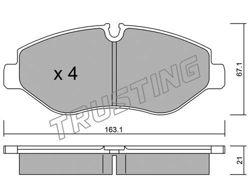 Kit de plaquettes de frein TRUSTING 687.0
