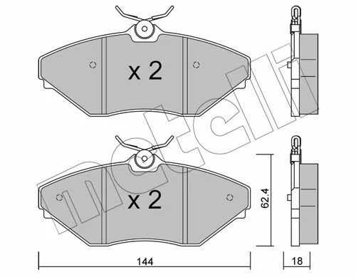 Kit de plaquettes de frein METELLI 22-0887-0