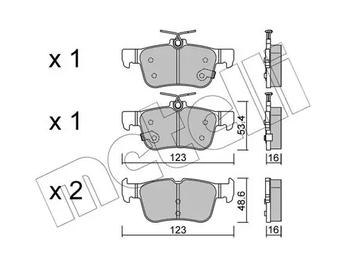 Kit de plaquettes de frein METELLI 22-1040-0
