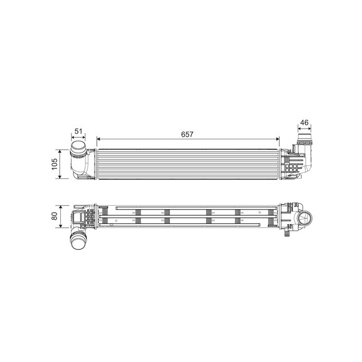 Intercooler, échangeur VALEO 818228