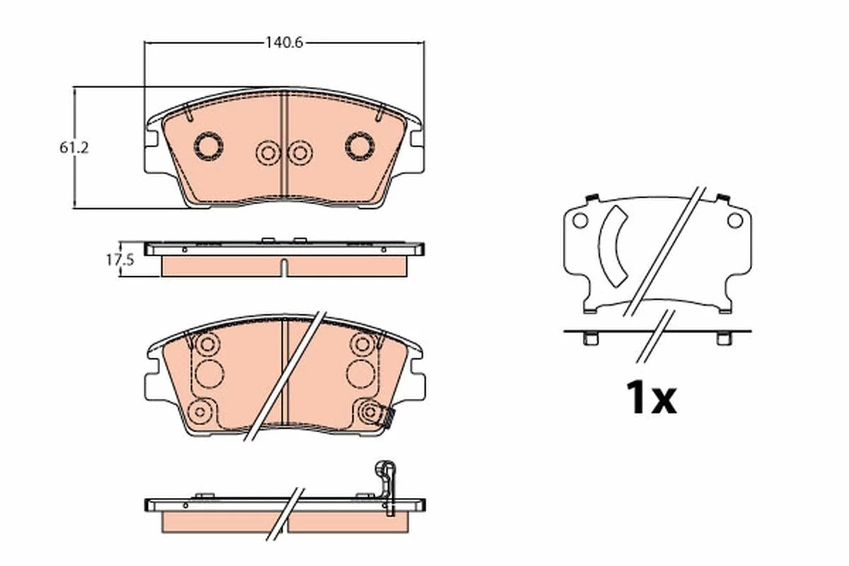 Kit de plaquettes de frein TRW GDB2197