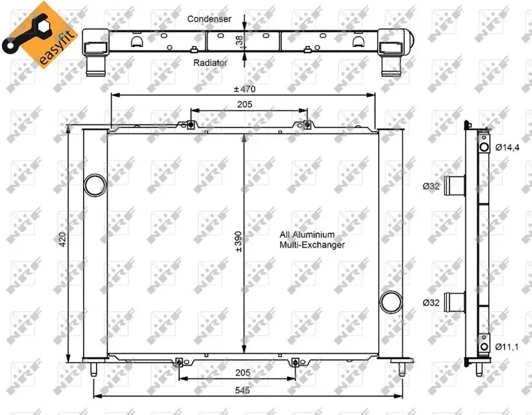 Radiateur climatisation NRF 35887