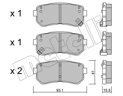 Kit de plaquettes de frein METELLI 22-0725-0