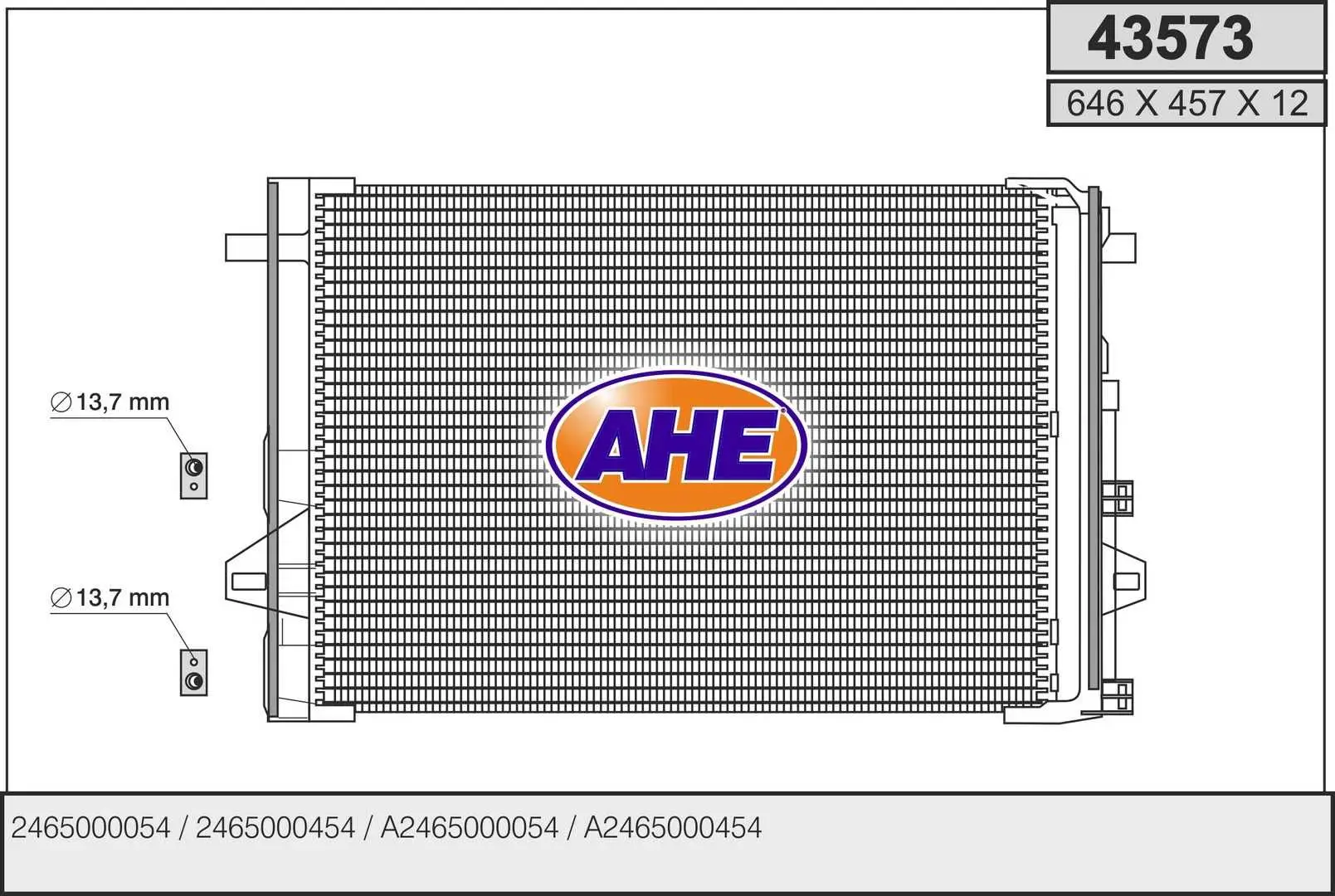 Radiateur climatisation AHE 43573
