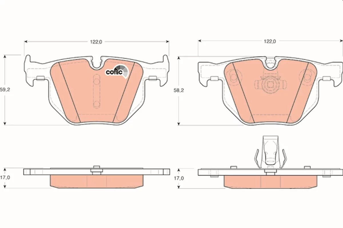 Kit de plaquettes de frein TRW GDB1727