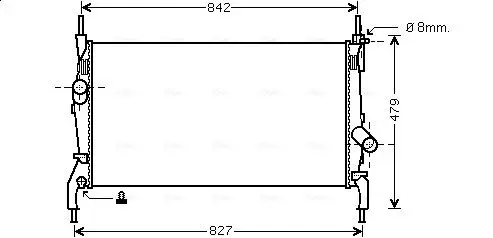 Radiateur, refroidissement du moteur AVA QUALITY COOLING FDA2405
