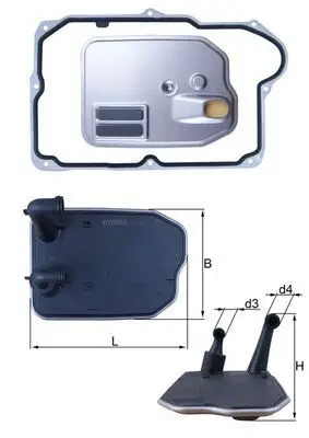 Filtre hydraulique, boîte automatique MAHLE ORIGINAL HX 161D