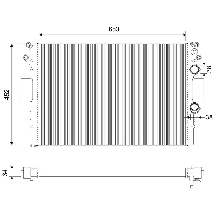 Radiateur, refroidissement du moteur VALEO 734230