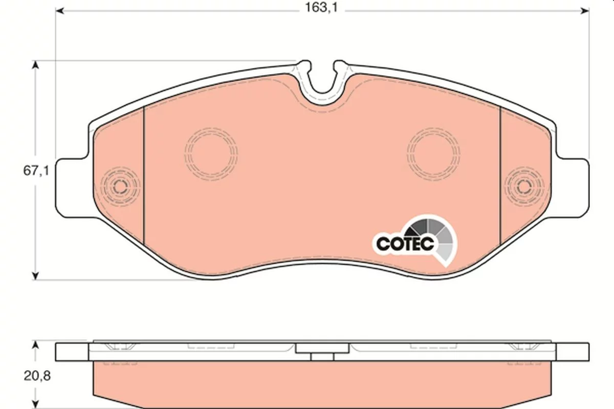 Kit de plaquettes de frein TRW GDB1698