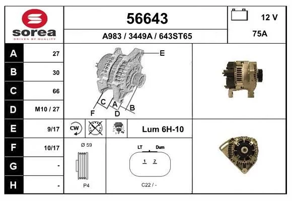 Alternateur EAI 56643