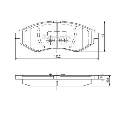 Kit de plaquettes de frein NIPPARTS J3600911