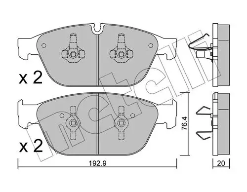 Kit de plaquettes de frein METELLI 22-0954-0