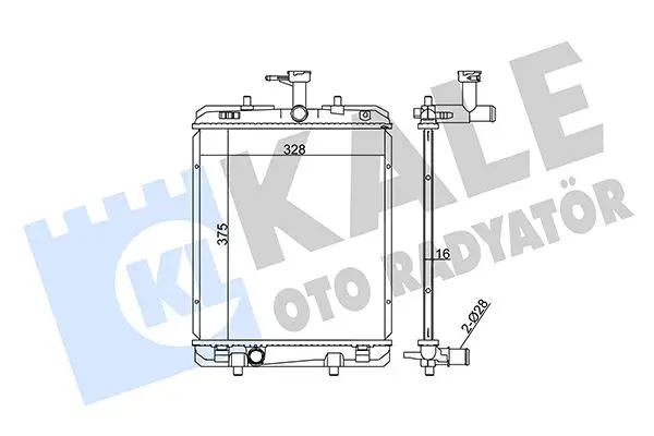 Radiateur, refroidissement du moteur KALE OTO RADYATÖR 364400