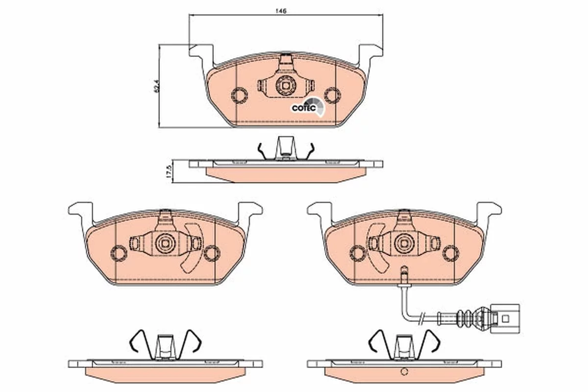 Kit de plaquettes de frein TRW GDB2080