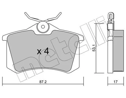 Kit de plaquettes de frein METELLI 22-0100-1