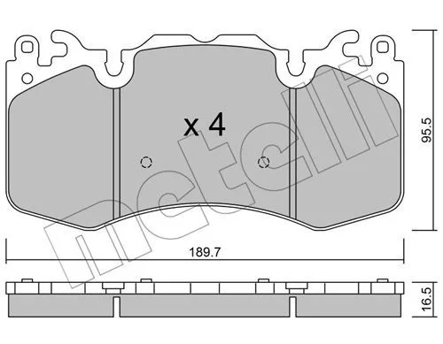Kit de plaquettes de frein METELLI 22-1024-0