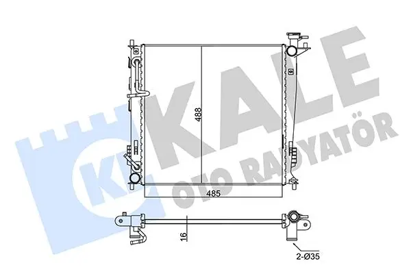 Radiateur, refroidissement du moteur KALE OTO RADYATÖR 346155