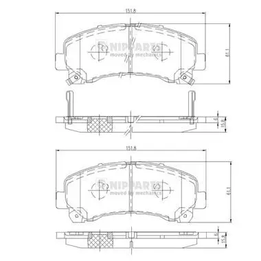 Kit de plaquettes de frein NIPPARTS N3609011