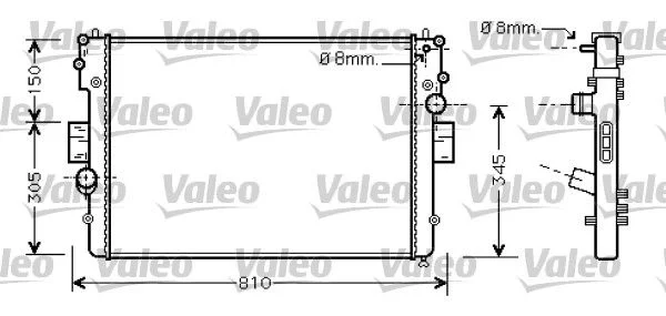 Radiateur, refroidissement du moteur VALEO 734448