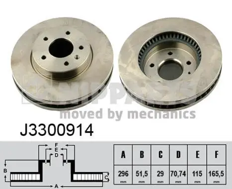 Jeu de 2 Disques de frein NIPPARTS J3300914