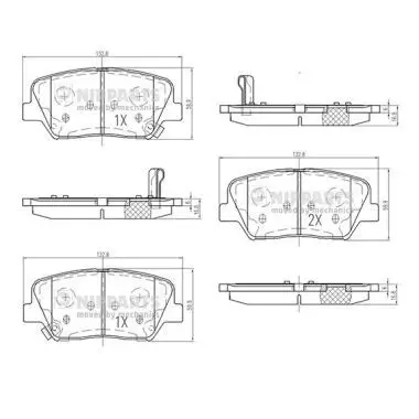 Kit de plaquettes de frein NIPPARTS N3600554