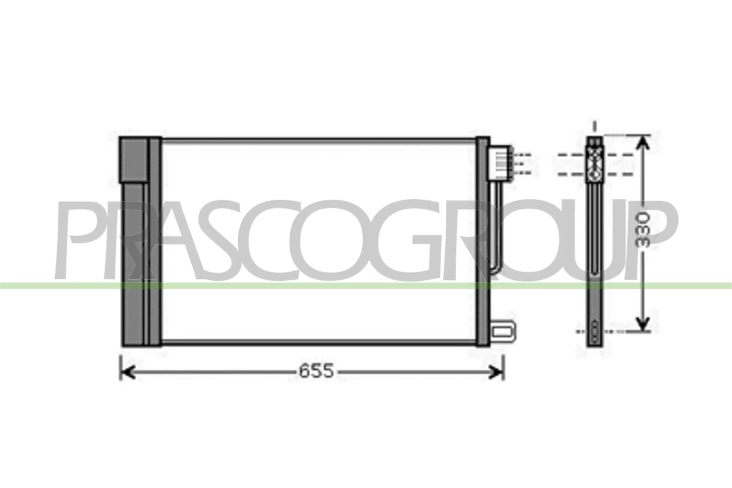 Radiateur climatisation PRASCO AA344C003