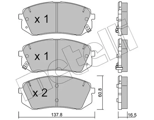 Kit de plaquettes de frein METELLI 22-0783-0