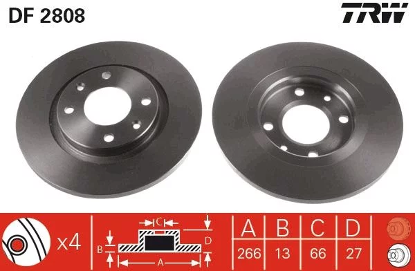 Disque de frein TRW DF2808