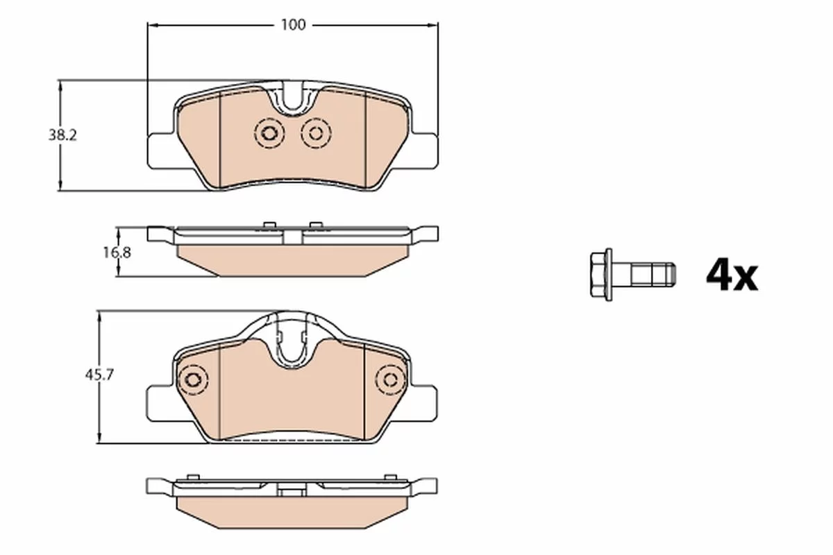Kit de plaquettes de frein TRW GDB2088