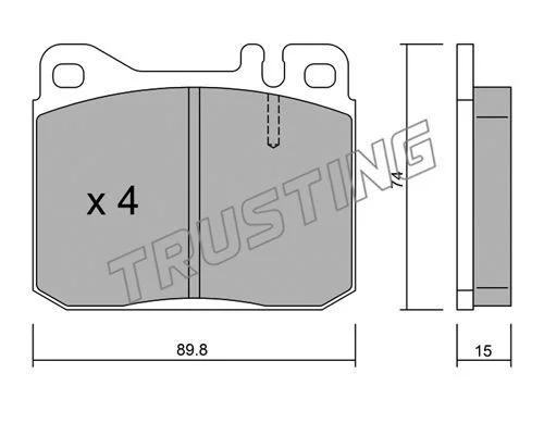Kit de plaquettes de frein TRUSTING 013.0
