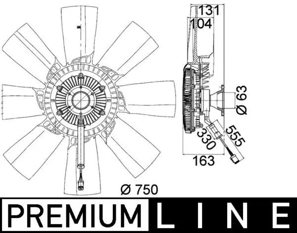 Ventilateur, refroidissement du moteur MAHLE ORIGINAL CFF 473 000P