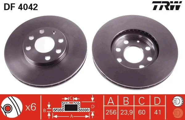Disque de frein TRW DF4042