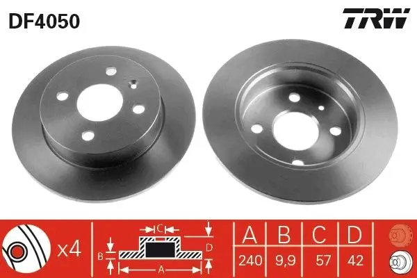 Disque de frein TRW DF4050