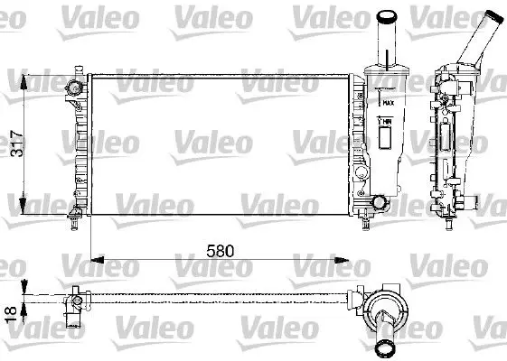 Radiateur, refroidissement du moteur VALEO 732578