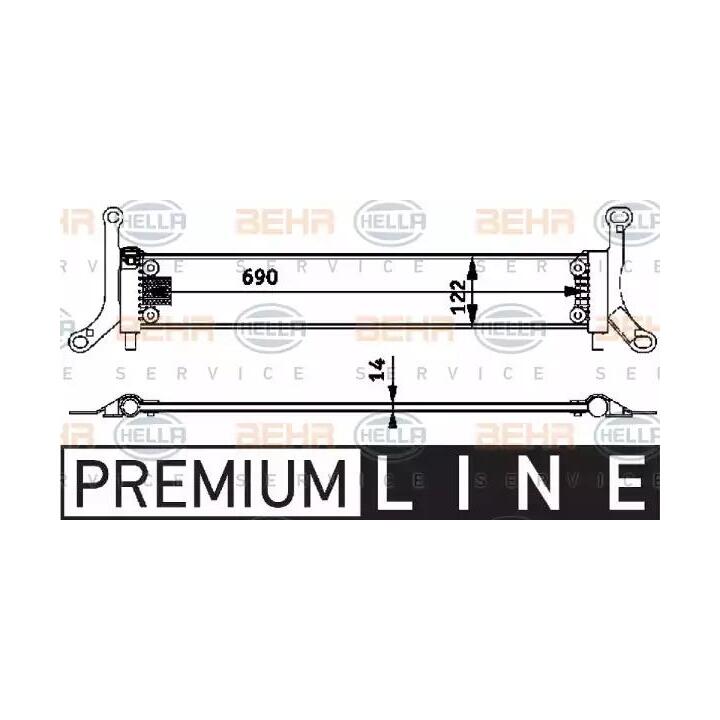 Radiateur basse température, intercooler HELLA 8MK 376 719-051