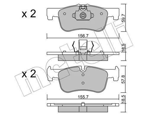 Kit de plaquettes de frein METELLI 22-0959-0