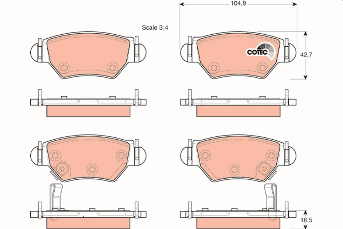 Kit de plaquettes de frein TRW GDB1471