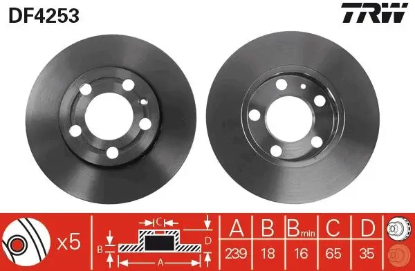 Disque de frein TRW DF4253