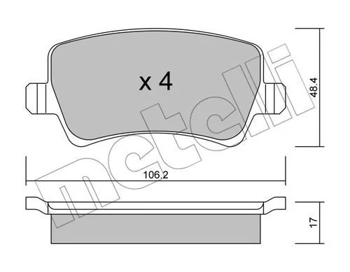 Kit de plaquettes de frein METELLI 22-0676-0