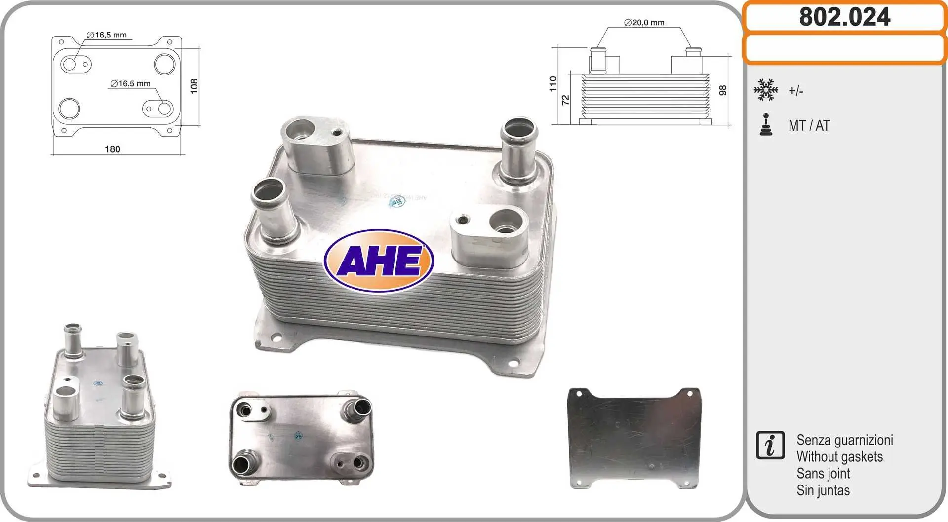 Radiateur d'huile AHE 802.024