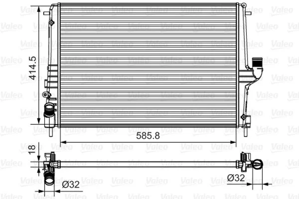 Radiateur, refroidissement du moteur VALEO 735635