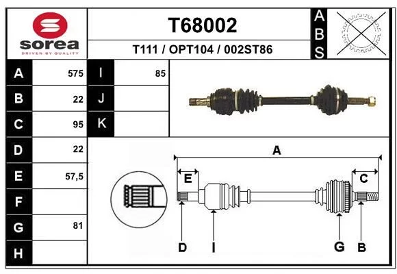 Cardan EAI T68002
