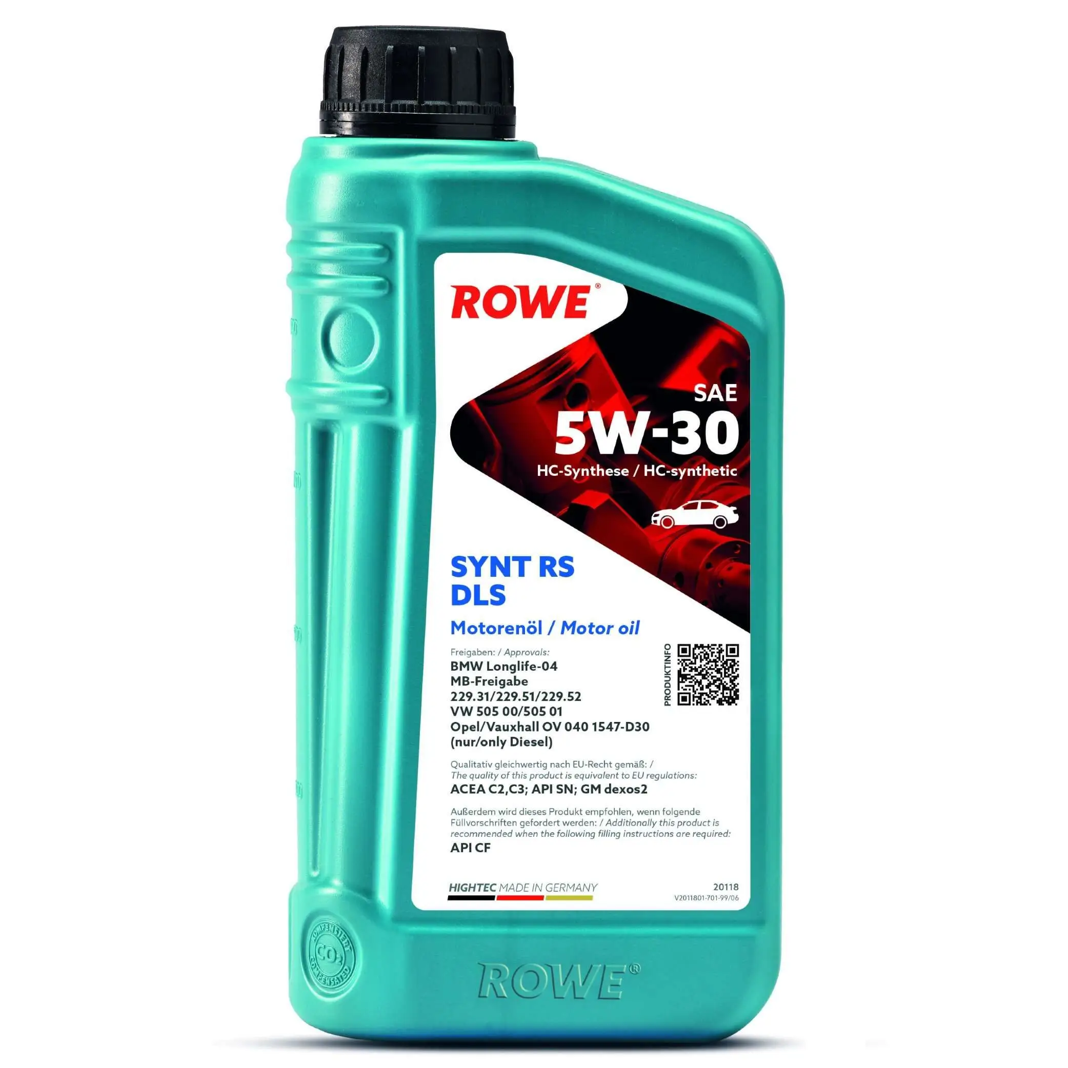 Huile moteur ROWE 5W30 SYNT RS 1L