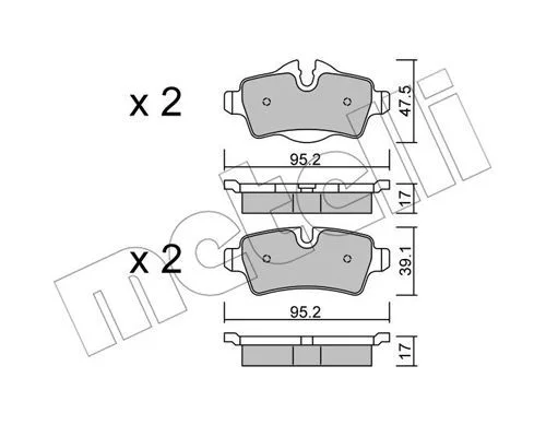 Kit de plaquettes de frein METELLI 22-0769-0