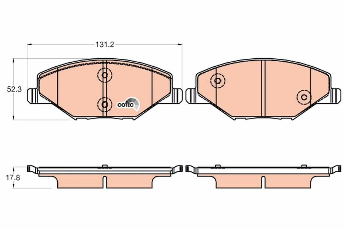 Kit de plaquettes de frein TRW GDB2027