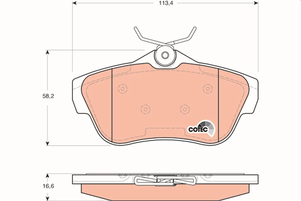 Kit de plaquettes de frein TRW GDB1740